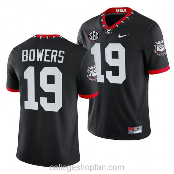 Mens Brock Bowers Georgia Bulldogs Uga #19 Game Black Football College Jersey